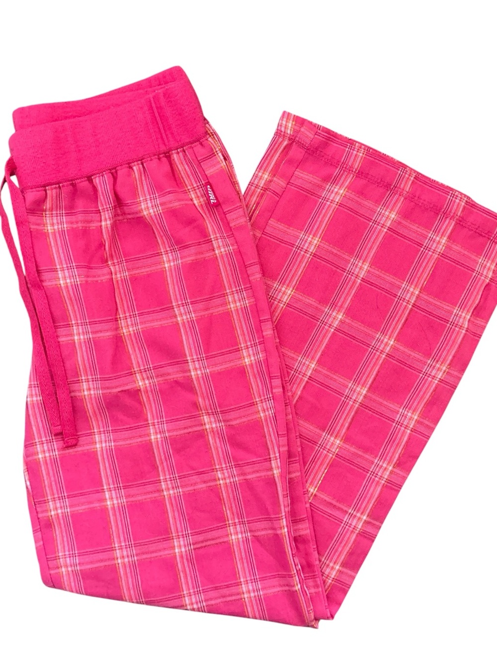 Y2K “La Senza Girl” Pink Plaid Print Mid Rise Pajama Pants